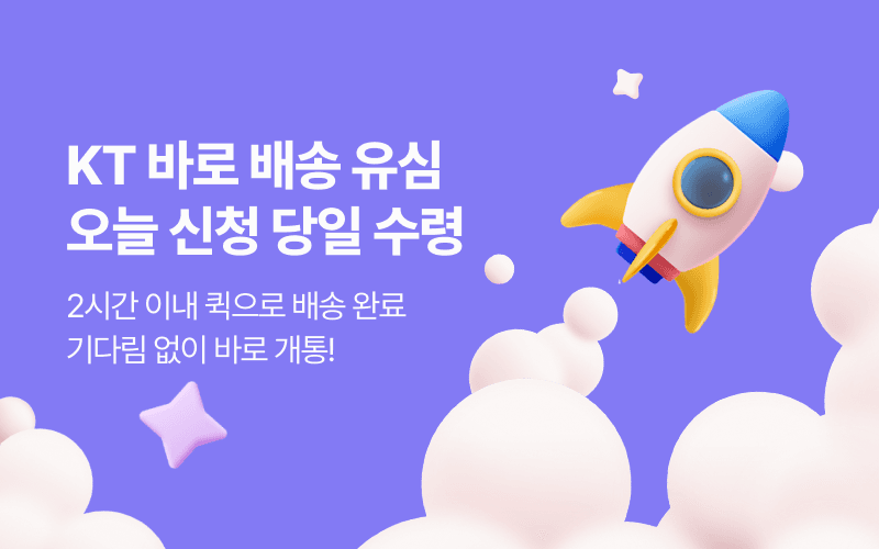 KT 당일 수령 바로배송 유심!